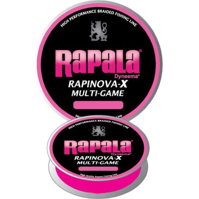 Леска плетеная RAPALA Rapinova-X Multi Game RLX100M04PK